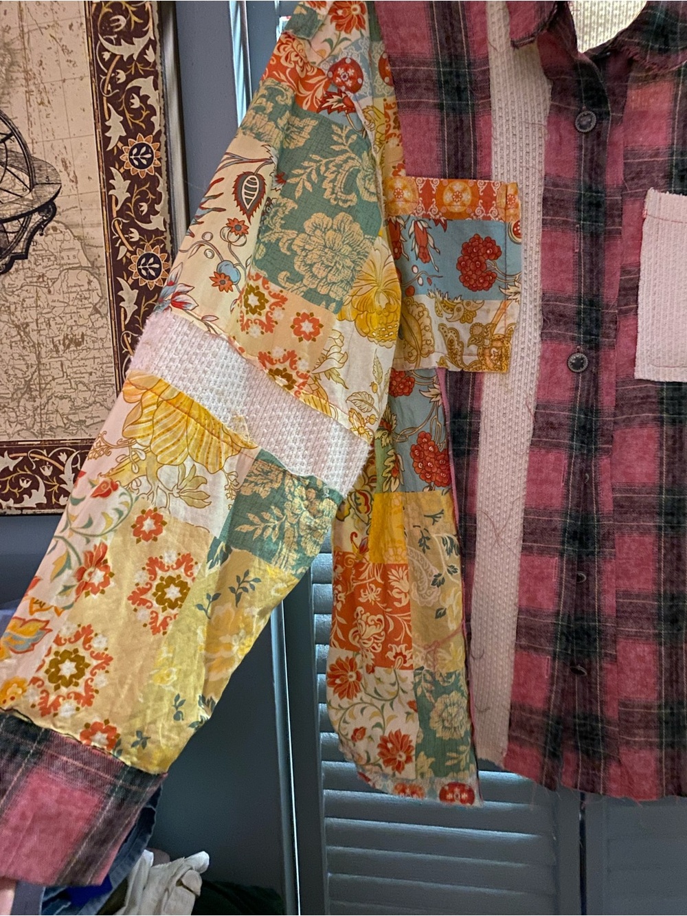 POL Patchwork Button Up - Picture 4 of 9